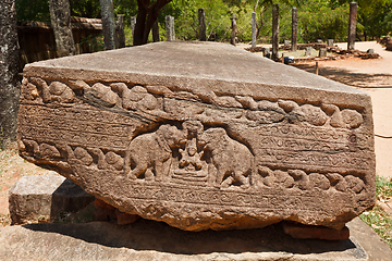 Image showing Gal Pota - stone tablet with ancient incsriptions