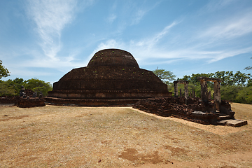 Image showing Ancient Buddhist dagoba (stupe) Pabula Vihara. Sri Lanka