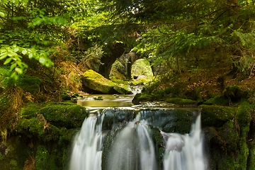 Image showing Waterfall in Jizera Mountains