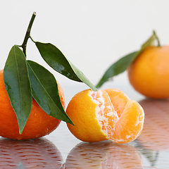 Image showing Close-up view of tangerines