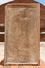 Image showing Stone tablet with inscriptions