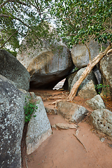 Image showing Mountain pathway in Mihintale, Sri Lanka