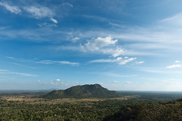 Image showing Sky above small mountains