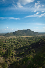 Image showing Sky above small mountains