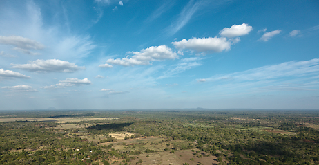 Image showing Sky above small mountains panorama