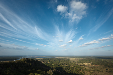 Image showing Sky above small mountains