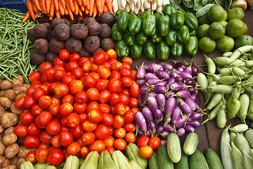 Image showing Vegetable market. India