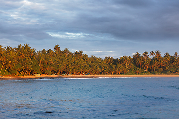 Image showing Fishing boats on beach