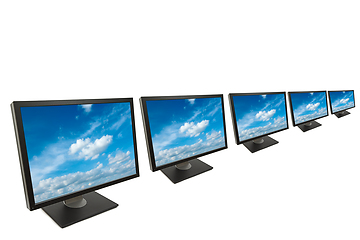 Image showing Computer monitor isolated