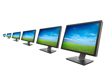 Image showing Computer monitor isolated