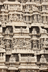 Image showing Tower of Arunachaleswar Temple. Tiruvannamalai, Tamil Nadu, Ind