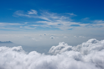 Image showing Mountains in clouds. Kodaikanal, Tamil Nadu