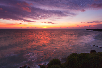 Image showing Ocean sunset