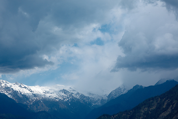 Image showing Clouds above Himalayas