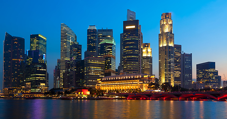 Image showing Panorama of Singapore downtown