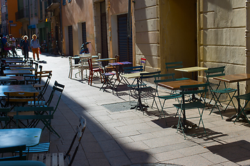 Image showing street restaurant old town France