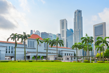 Image showing Singapore government and modern cityscape