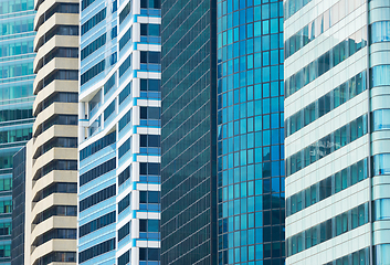 Image showing Background business architecture skyscraper Singapore