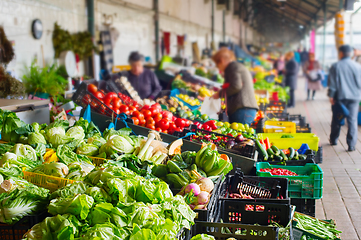 Image showing Vegetable Bolhao market Porto, Portugal