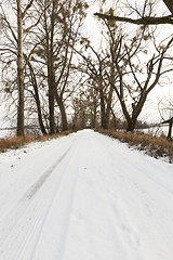 Image showing Rural winter road