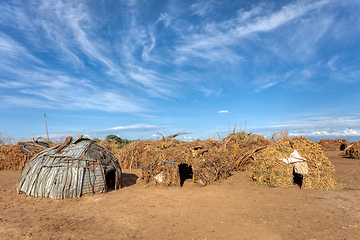 Image showing Dassanech village, Omo river, Ethiopia