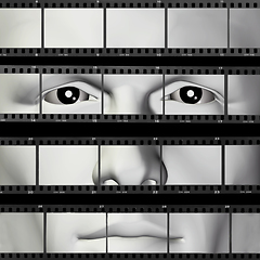 Image showing man portrait filmstrip