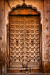 Image showing Wooden old door vintage background