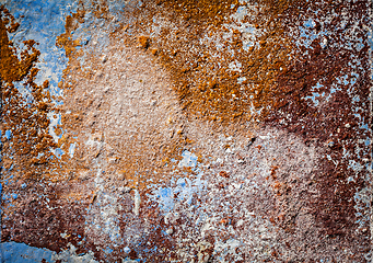 Image showing Painted plaster wall texture