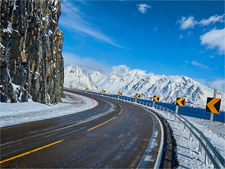 Image showing Road in Norway in winter