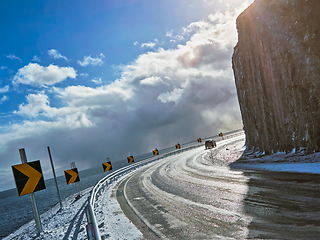 Image showing Road in Norway in winter