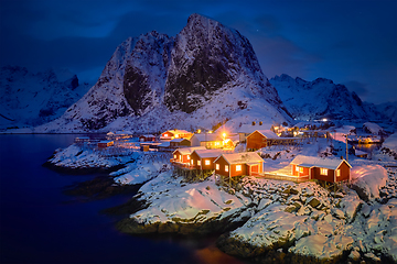 Image showing Hamnoy fishing village on Lofoten Islands, Norway