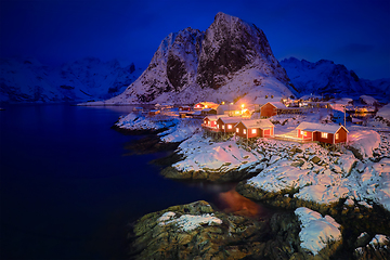 Image showing Hamnoy fishing village on Lofoten Islands, Norway