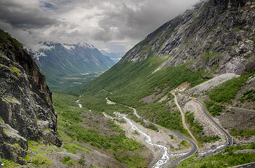 Image showing Dramatic norwegian landscape in cold summer