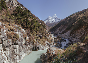 Image showing Ama Dablam summit in Himalayas