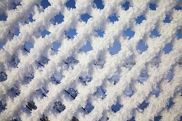 Image showing metal fence mesh