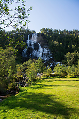 Image showing Tvindefossen, Hordaland, Norway