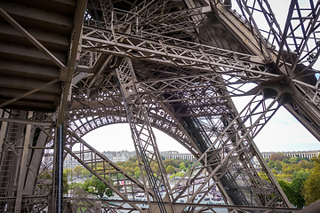 Image showing Eiffel Tower structure, Paris, France