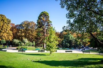 Image showing Gardens of the Champs Elysees, Paris, France