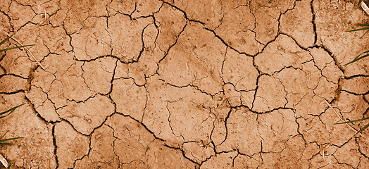 Image showing Dry mud background texture banner