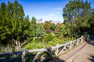 Image showing Pond in Buttes-Chaumont Park, Paris