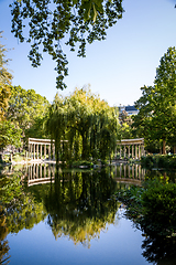 Image showing Corinthian colonnade in Parc Monceau, Paris, France