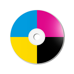 Image showing CMYK CD - DVD on white background