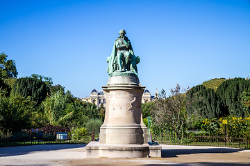 Image showing Lamarck statue in the Jardin des plantes Park, Paris, France