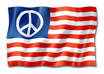 Image showing United States peace flag isolated on white