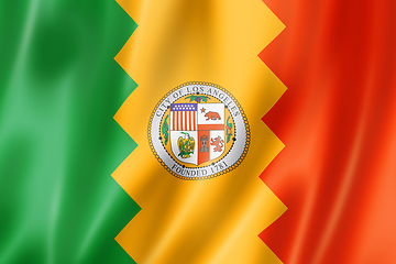 Image showing Los Angeles city flag, California, USA