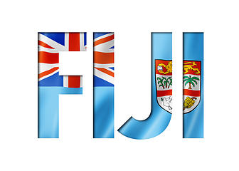 Image showing Fijian flag text font