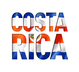 Image showing Costa Rican flag text font