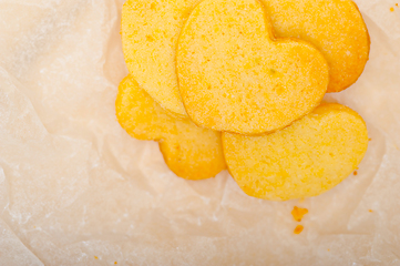 Image showing heart shaped shortbread valentine cookies