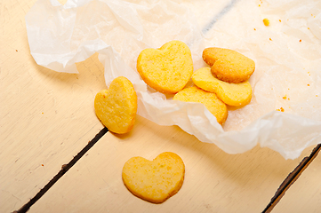 Image showing heart shaped shortbread valentine cookies