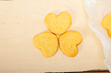 Image showing heart shaped shortbread valentine cookies